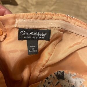 Miss Selfridge Coral and Black Skirt